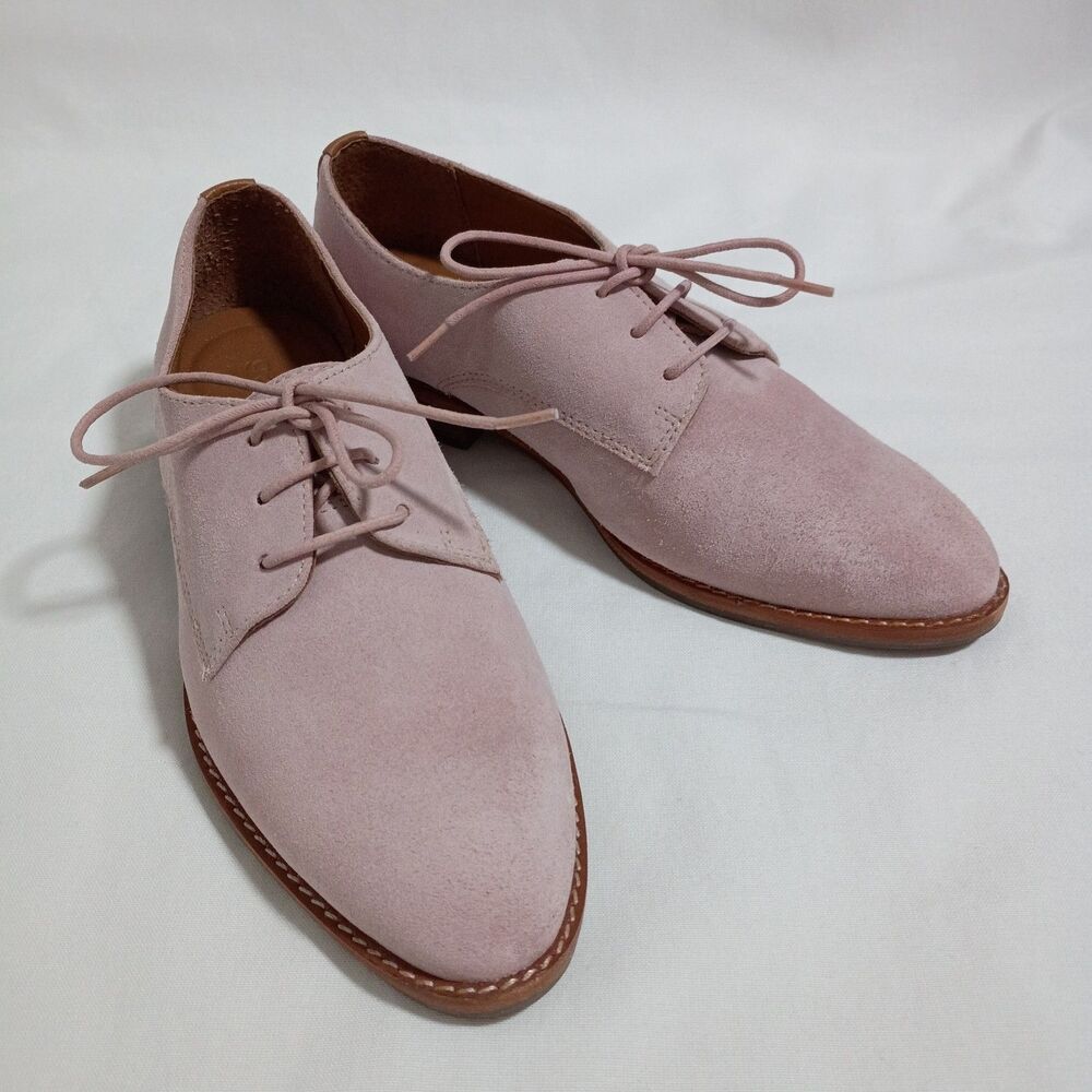 Gentle Souls Aronson Pink Suede Derby Shoes Womens 7